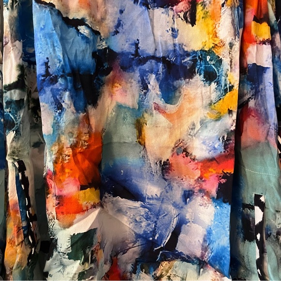 🏷️🎉🆕 • abstract multicolor polka dot watercolor tunic top - Picture 14 of 17